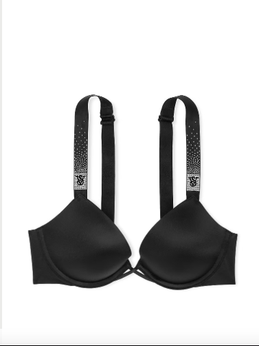Soutien-gorge push-up à bretelles brillantes
